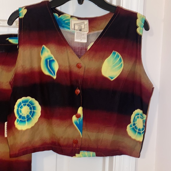 Coconut Pier Top & Wrap Skirt Set  Sz M ,Crop Top & Sarong Skirt NWOT - Picture 3 of 13